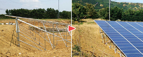 このような土地にも設置可能です